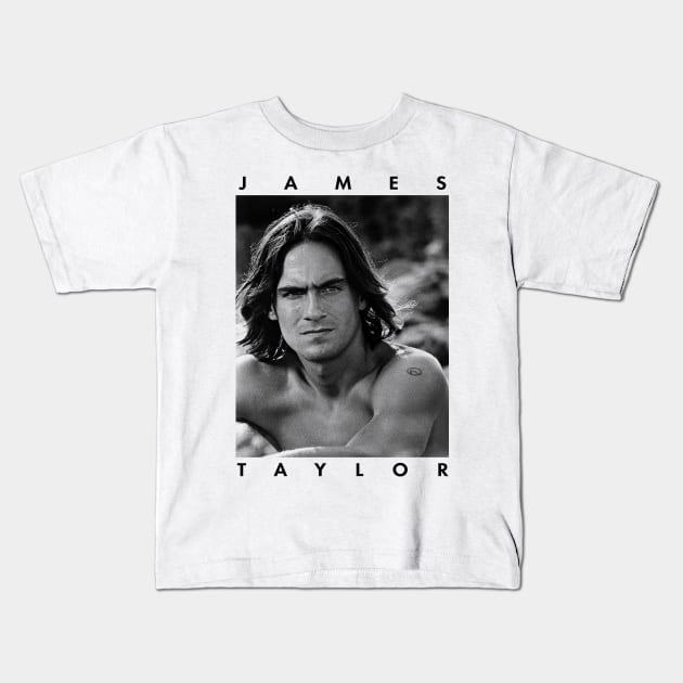 James Taylor - Portrait Kids T-Shirt by TheAnchovyman